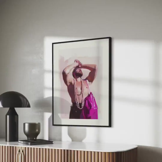 Clutching Pearls Queer Art Print – Bold LGBTQ+ Wall Decor | Premium Matte Poster, Fabulous Pride Artwork for Confident Spaces